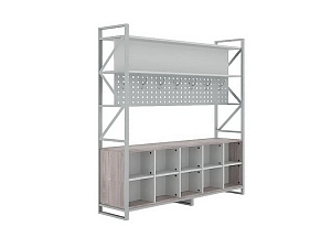 Двусторонняя вешалка с обувной тумбой ДОБ-01