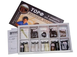 Набор образцов торфа и продуктов переработки