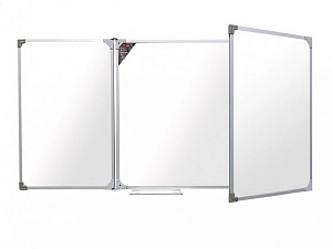 Трехэлементная маркерная доска 100х300 с анодированной рамой