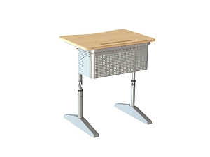 Школьная одноместная парта с полкой — регулируемая