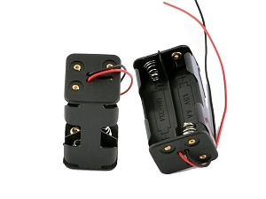 Отсек для 4 батареек AA (2×2) с проводами 10 см