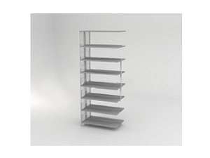 Двусторонний стеллаж НЕО на металлическом каркасе 7 полок