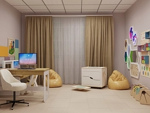 Оснащение кабинета логопеда, площадь 16 кв.м