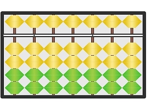 Абакус-коврик жёлто-зелёный для класса