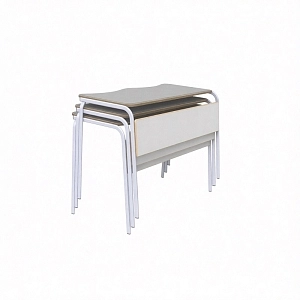 Двухместная парта со стопором и экраном 1200×500