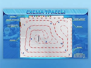 Доска по ПДД "Схема трассы" магнитно-маркерная 1700 х 1000 мм