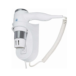 Фен настенный для волос, белый корпус
