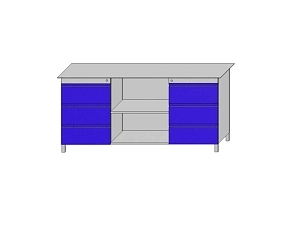 Верстак «Класс» 3+3 ящика