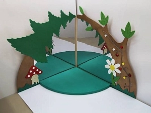 Угловой зеркальный модуль 750×600×700 мм