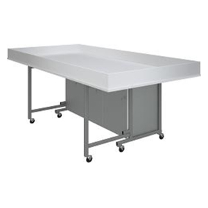 Рабочий стол для учебной робототехники на колесной тумбе