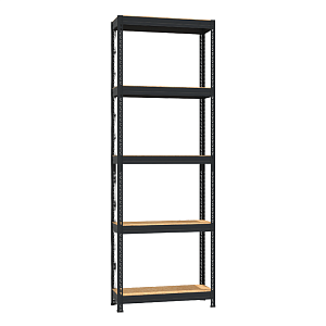 Металлический стеллаж для манекенов с полками ЛДСП 1.8 м