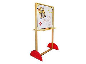 Магнитно-маркерно-меловая доска 1400х700 мм напольная