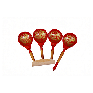 Городецкие веерные ложки для школы