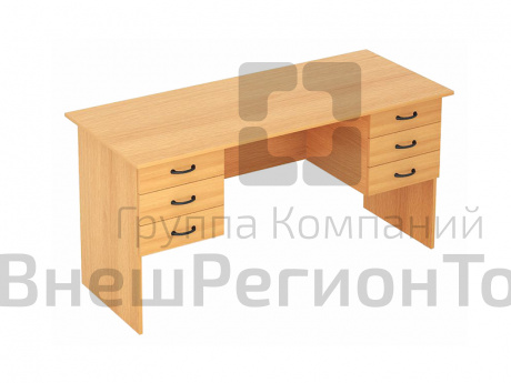 Стол преподавателя (3 ящика + 3 ящика), 160х68х75 см.