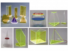 Набор прозрачных геометрических тел с сечениями, базовый