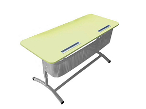 Учебный двухместный стол №4-6 с регулируемым наклоном