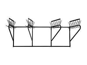 Гардеробная вешалка В03 настенная (чёрная/белая)