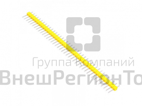 Вилка штыревая PLS-40 (DS1021-1x40), прямая желтая.