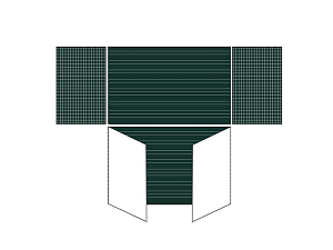 Трёхсекционная доска 100×300 с анодированным профилем