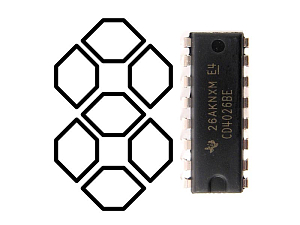 Микросхема СD4026 AMP-X044 — счётчик для 7‑сегмента