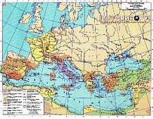 Учебная карта "Рост Римского государства в III в. до н.э. - II в. до н."