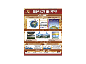 Стенд для кабинета географии 0.8×1 м