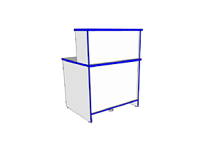 Прямая кафедра для выдачи 800х700х1160 мм