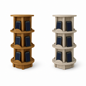 Низкая вращающаяся витрина 450х450х1100 — 3 полки