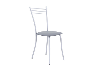 Стул Бистро серый, хромированный каркас