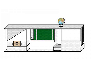 Картотека БО-30СК-4 с модульной доской 100×140