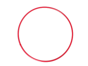 Красный пластиковый обруч