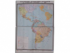Учебная карта "Образование независимых государств в Латинской Америке"
