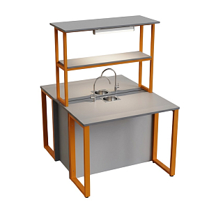 Малый рабочий стол для кабинета химии с сантехникой