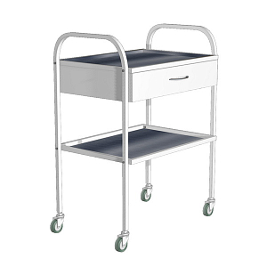 Медицинский столик УМБ‑СИя‑2н на колёсах Ø50 мм