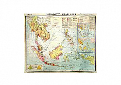 Учебная карта "Юго-восточная Азия" (социально-экономическая) (матовое, 1-стороннее лам.)