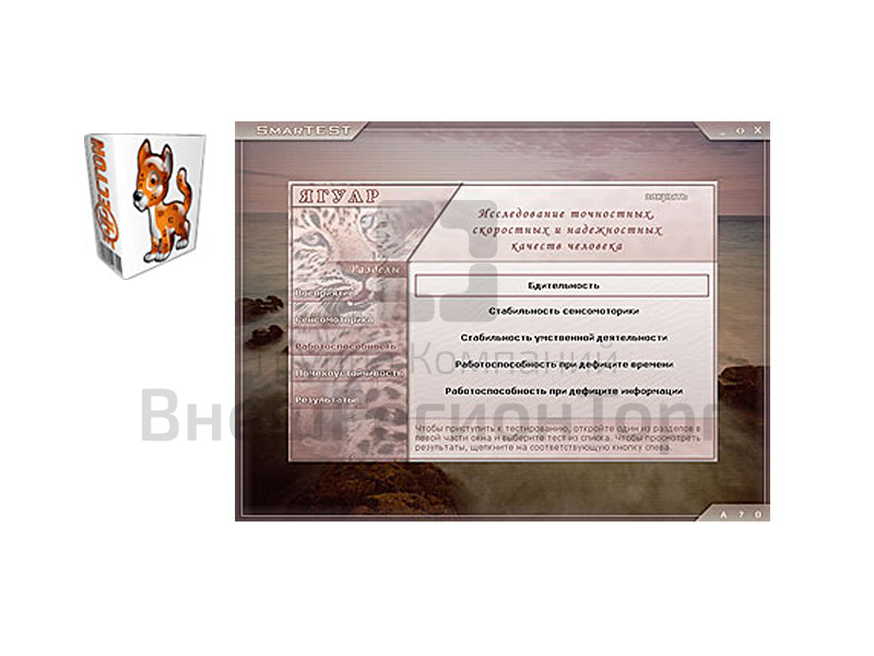 Тестирование точностных, скоростных качеств человека (ЯГУАР).