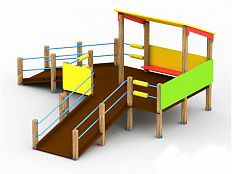 Игровой комплекс с 2 пандусами для детей с ограниченными возможностями