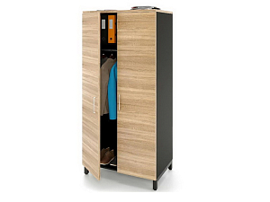 Шкаф для одежды и документов, 2 двери, высота 1905 мм