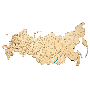 Настенная карта России средняя, 190 х 370 см