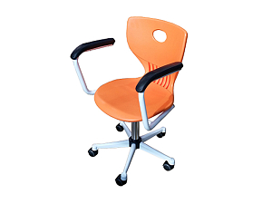 Ученический стул на роликах с газлифтом и подлокотниками