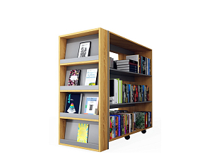 Стеллажная приставка 628 х 172 х 1344 мм — Серый/Дуб Сонома