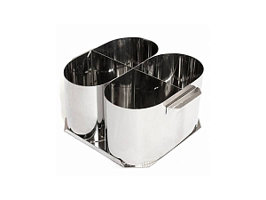 Подставка для приборов 4 отделения из нержавейки