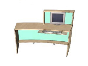 Кафедра выдачи правая 1678×1142×750 мм