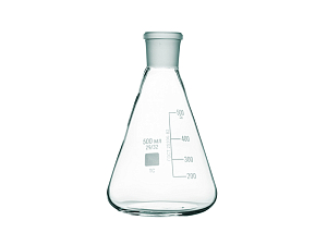 Коническая лабораторная колба 1 л, стеклянная