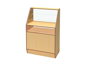 Стеллаж ВЭ1 с двумя стеклянными полками