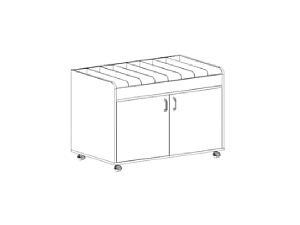 Формулярный шкаф-тумба мобильный 1009×600×800