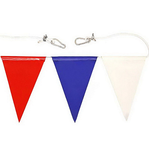 Сигнальный шнур с флажками (красно‑сине‑белый)