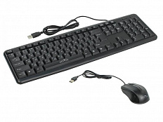 Комплект (клавиатура+мышь) Oklick 600M, USB, проводной, цвет черный