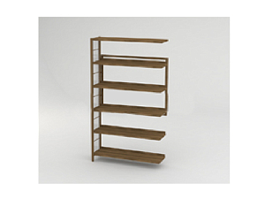 Односторонний стеллаж НЕО, пристраиваемый, 5 полок