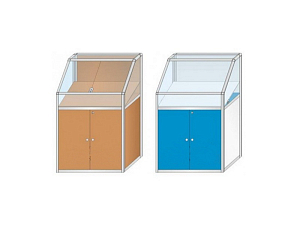 Наклонная музейная витрина для школы 850×1300×450 мм